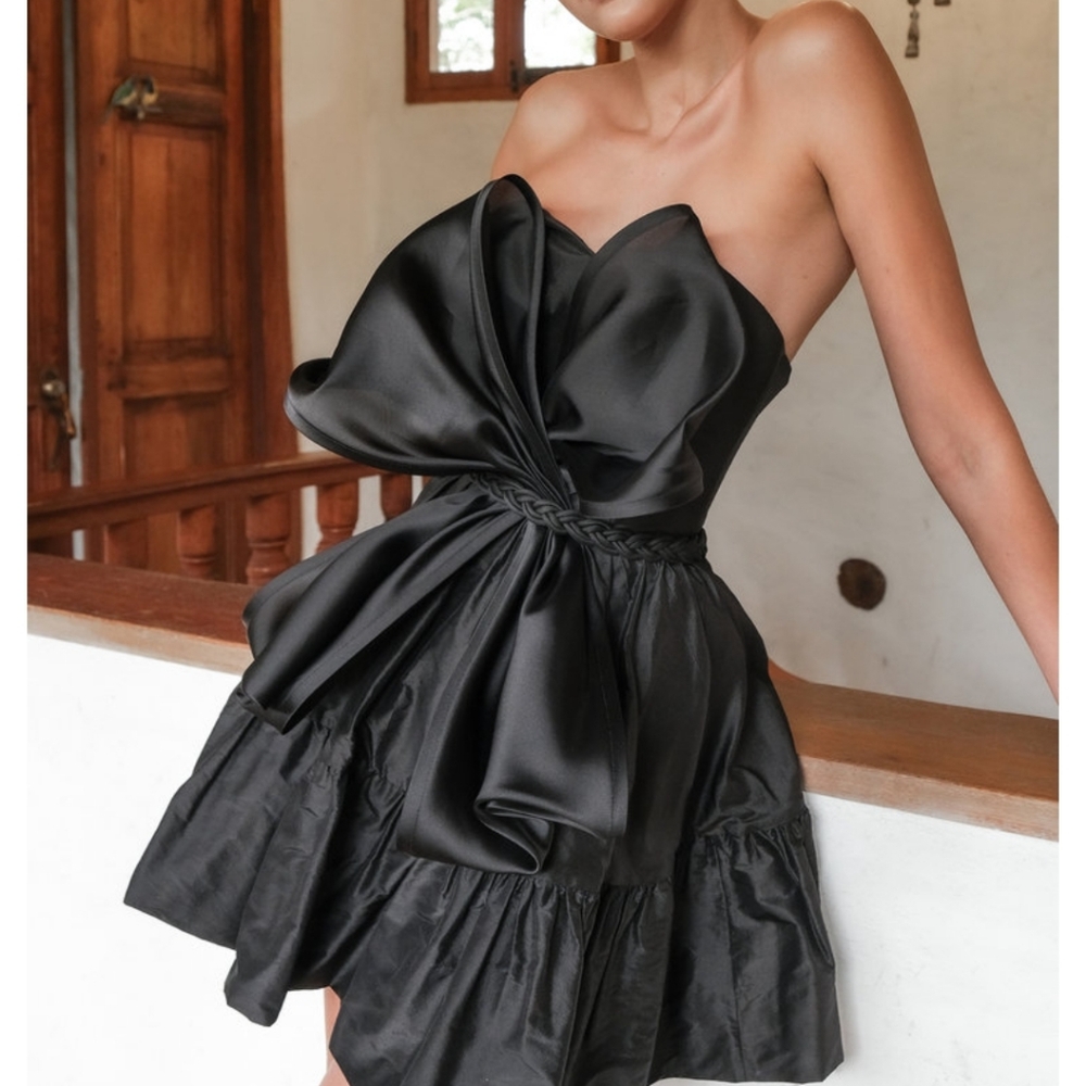 ANDRES OTALORA SILK MINI DRESS